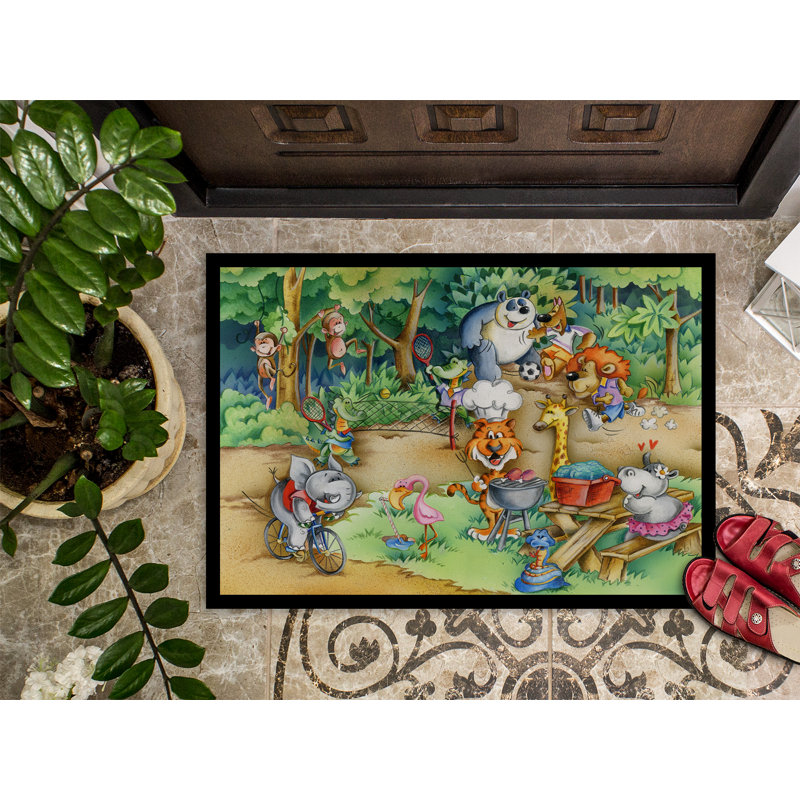 Animals Outdoor Doormat, Rectangle 1'6" x 2'3"
