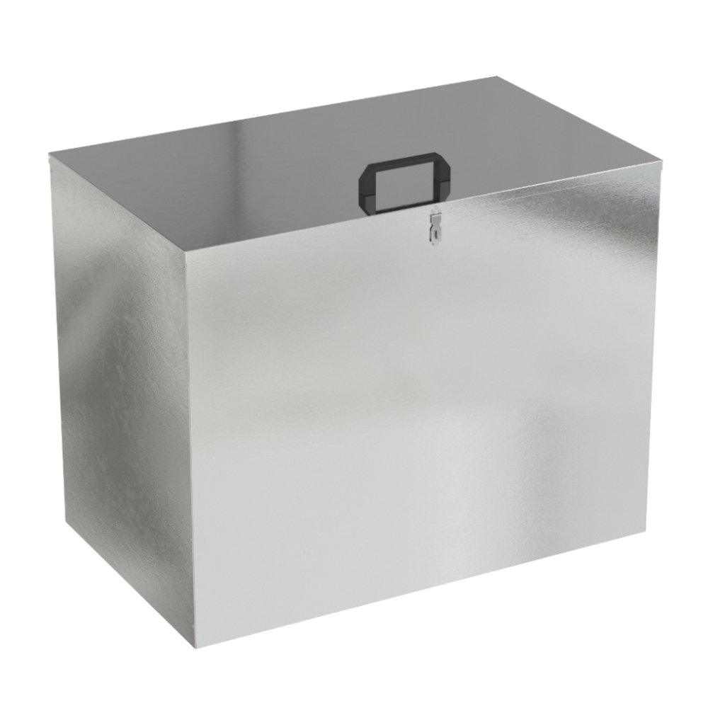 Latitude Run Devona 64L Gallon Water Resistant Metal Lockable in Silver