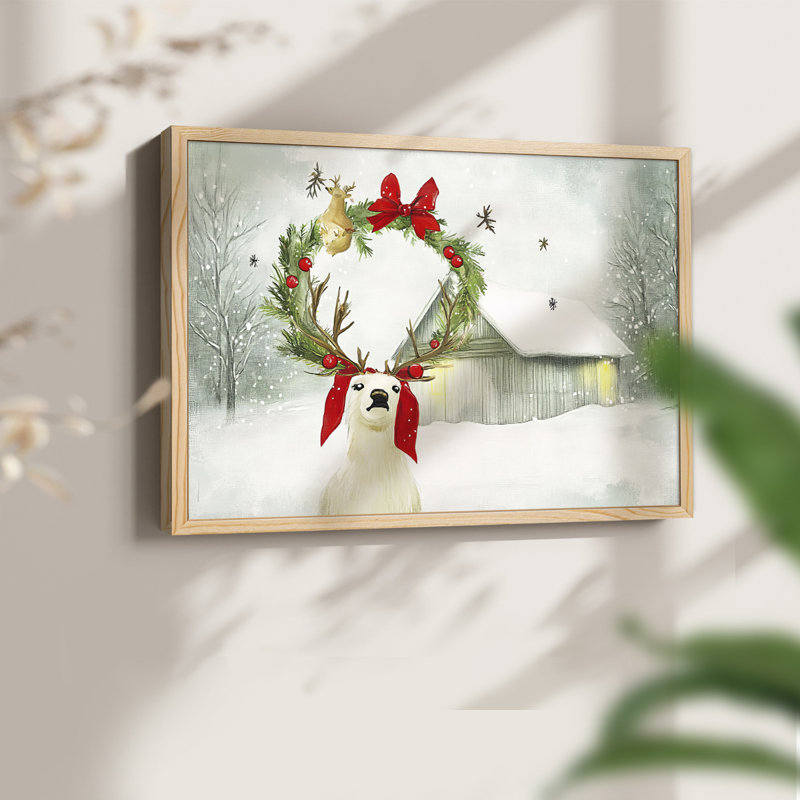 Chirstmas Art-CDXLV III - Reproduction encadrée - Restickable, Naturel, H 16 po x l 20 po