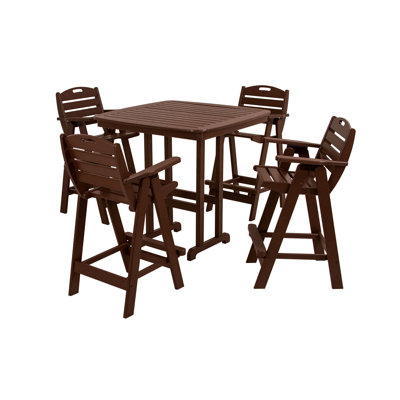 POLYWOOD Nautical 5-Piece Bar Set by POLYWOOD
