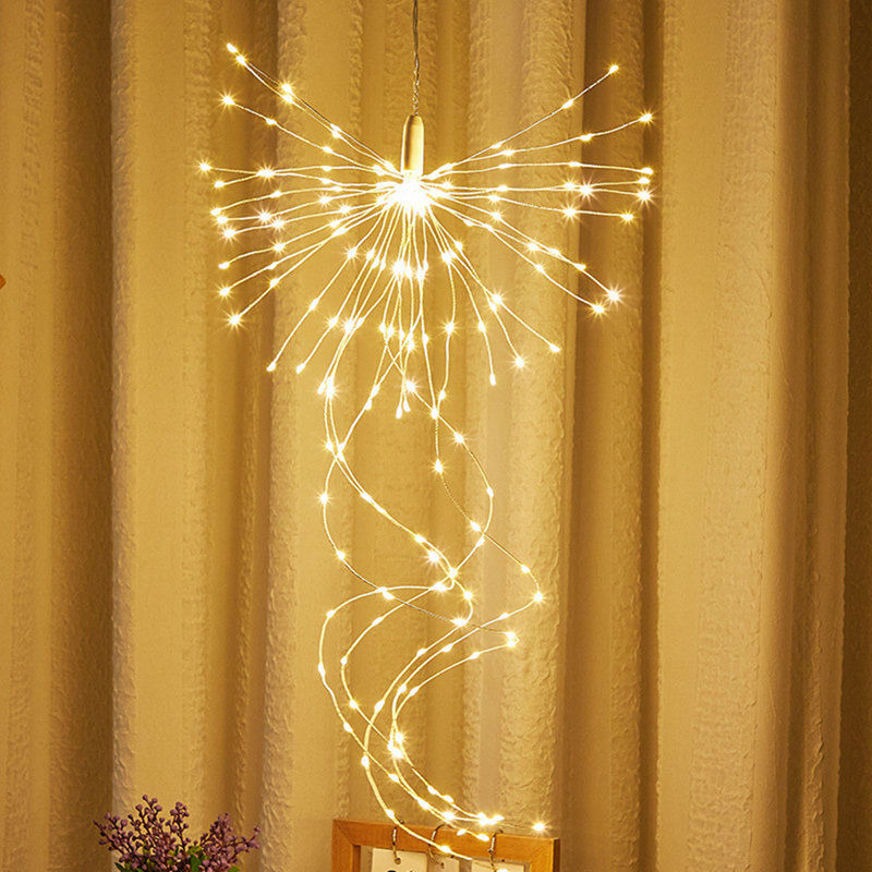 LED Copper Wire Fireworks String Lights USB Models Fireworks Warm Indoor Chandelier