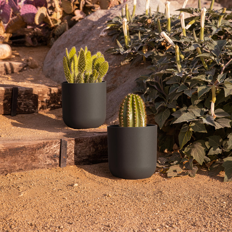 Pot à fleurs Pure Series, Noir, 2, H 10,25 po x l 10 po x P 10 po