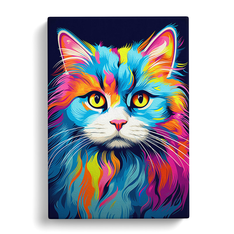 Persian Cat Pop No.3 - Print, 50cm H x 35cm W x 3cm D