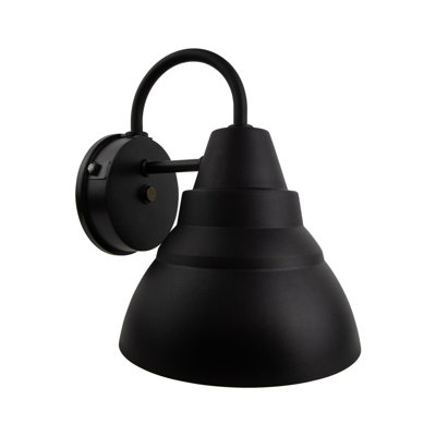Solus Large Goose Outdoor Wall Mount Light Fixture with Dusk-to-Dawn Photocell Sensor