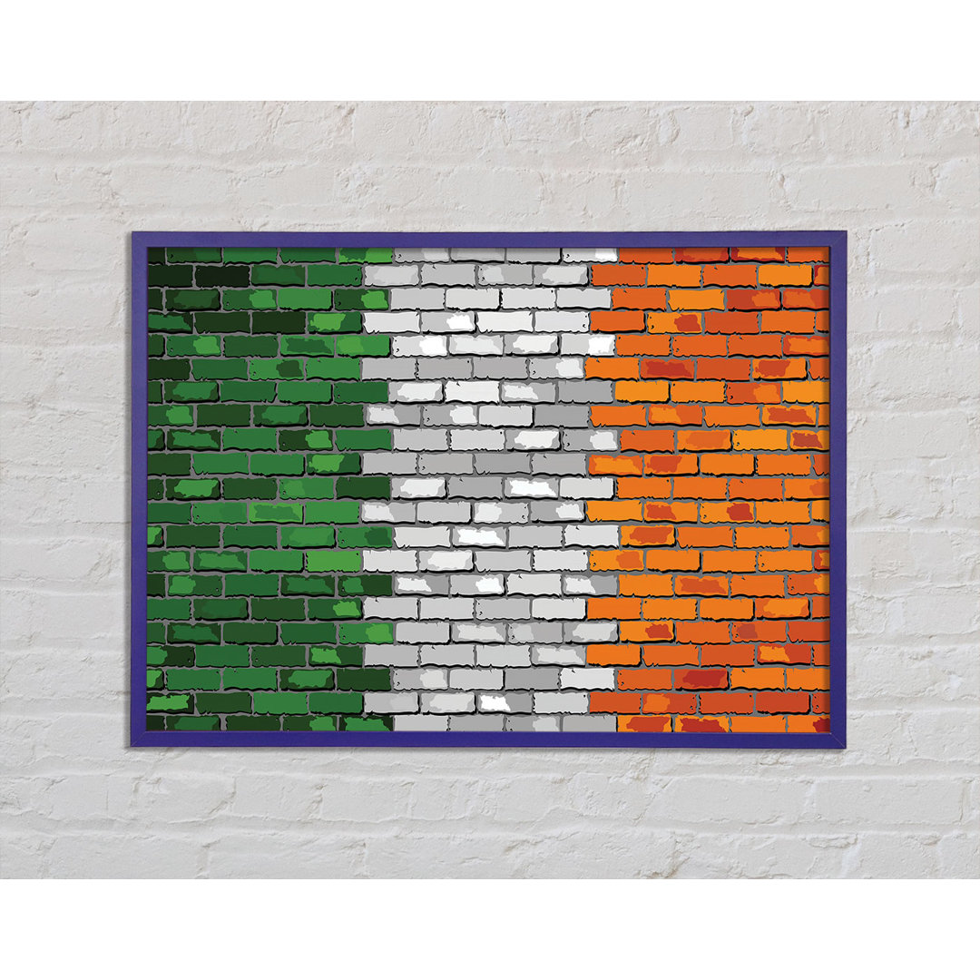 Gerahmtes Leinwandbild Irish Flag 2