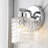 Frances Iron/Chevron Pattern Glass Farmhouse Cottage LED Vanity Light-573763402