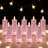 12Pcs Rose Shadow LED Flameless Candles,Romantic Battery Operated Candles Led Pillar Candles for Valentines Anniversary Wedding Christmas Decorations-885143135