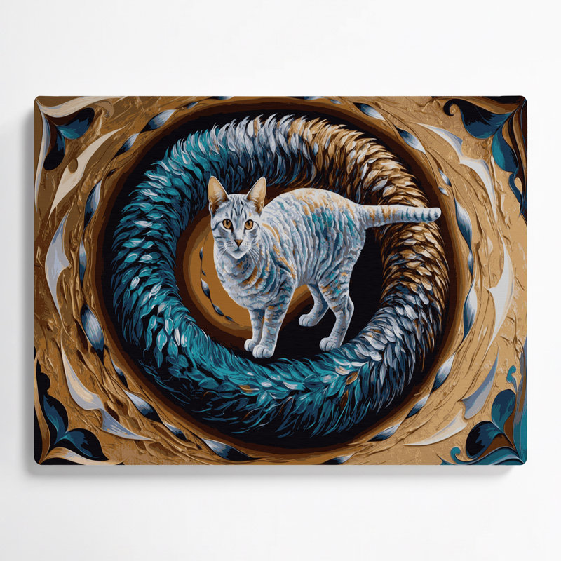 Chats, Oregon Rex, art mural en métal brun, H 132 po x l 168 po x P 0,05 po