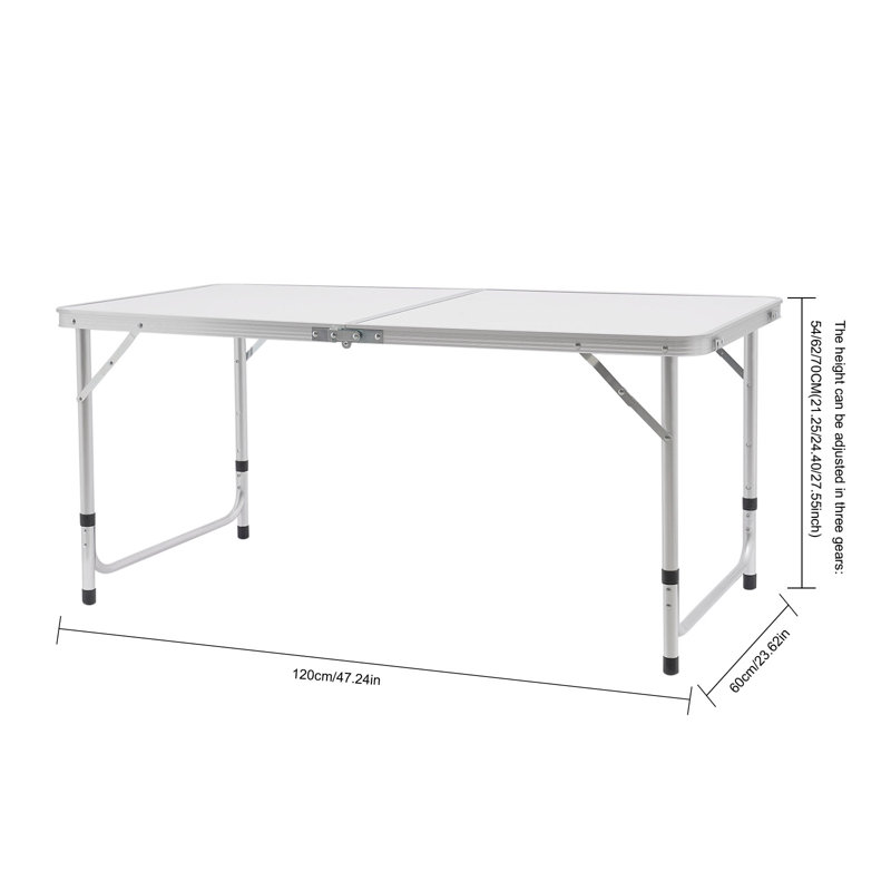 27.24'' Rectangular Adjustable Folding Table