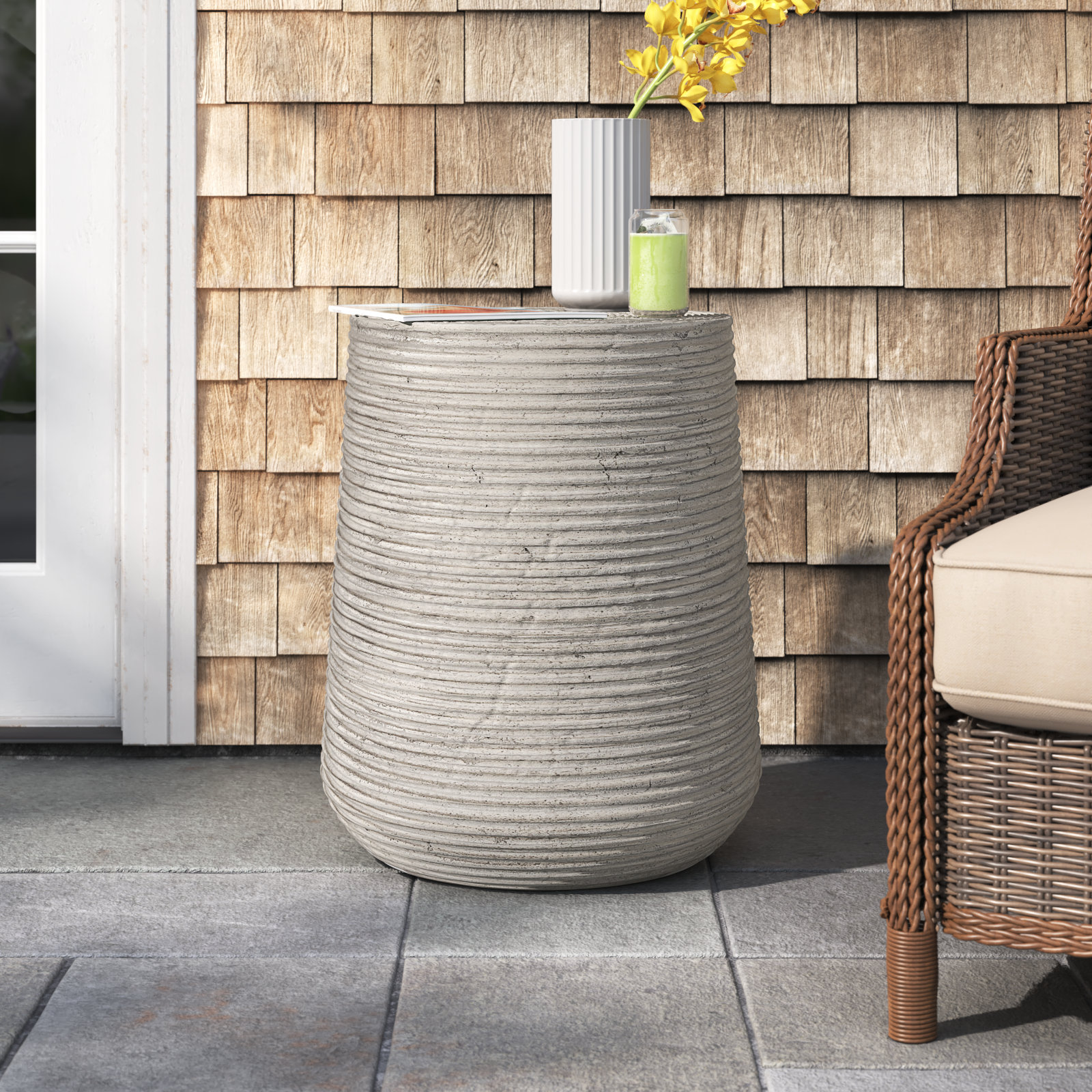 Taye 18.5'' Stone Outdoor Table