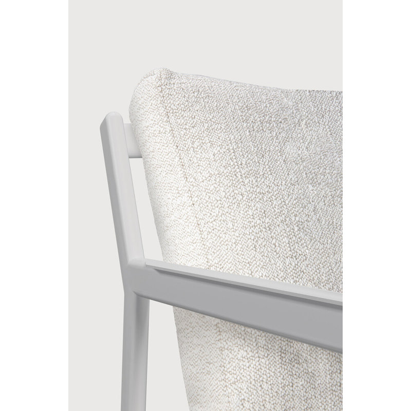 Jack Outdoor Teak Lounge Chair, White/Off White