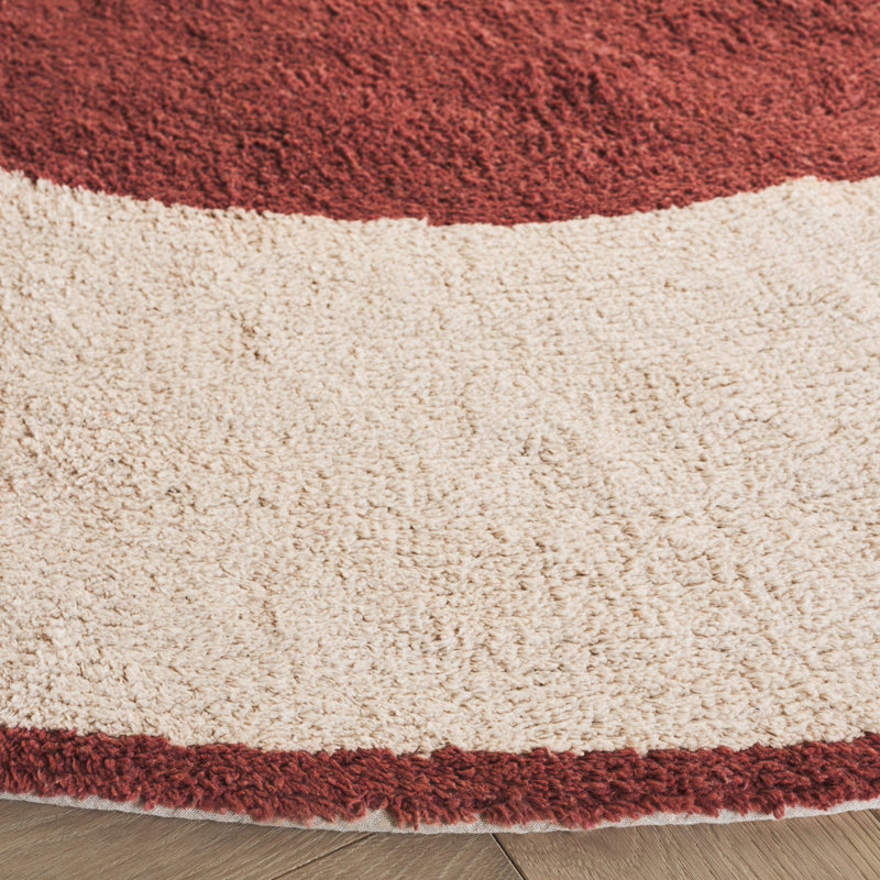 Sirkka Handtufted Recycled Cotton Machine Washable Rug, Round 5'