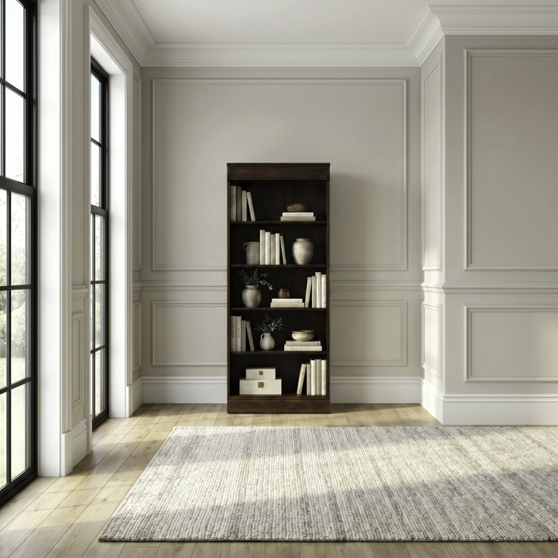 Mattern Standard Office Bookcase with Adjustable Shelves, (4 Shelves) 72" H x 30" W x 12.5" D