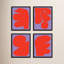 Module Module Minimalisme. Ensemble de 4 pièces par Michael Kempen - Art mural encadré-797865578-797865577
