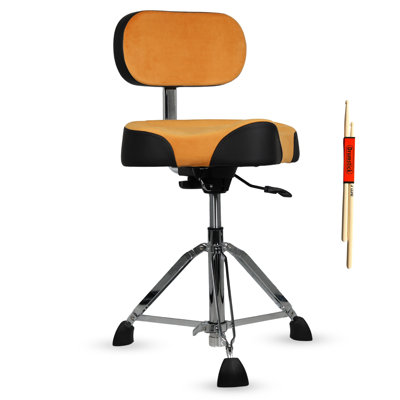  Tambour de tambour avec dossier 4 po Tabouret rembourré Airlift 25 po Tabouret de tambour réglable Capacité de 441 lb
