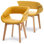 Chaise avec accoudoirs d'appoint Modern, salle à manger rembourrée en tissu Mid-Century