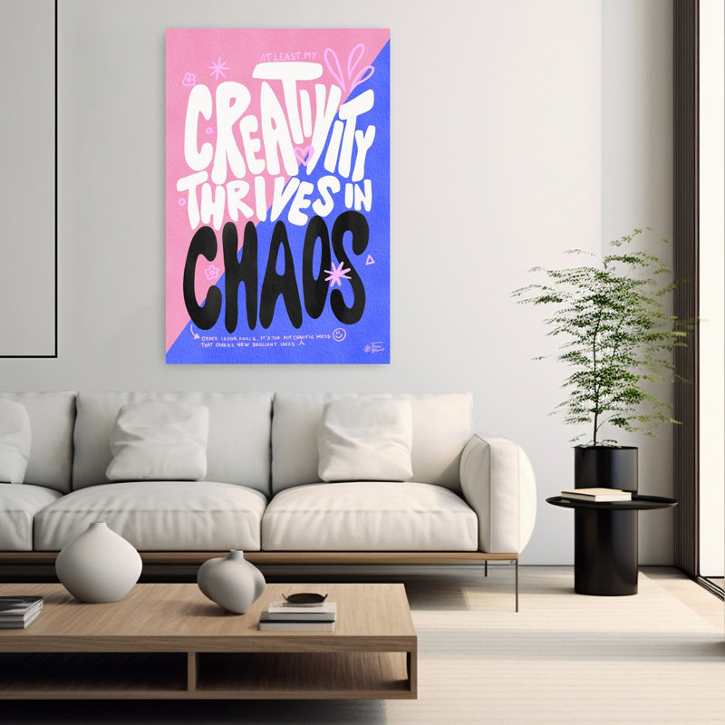 Creative Chaos Abstract Contemporary Wall Art Print, 152.4cm H x 101.6cm W