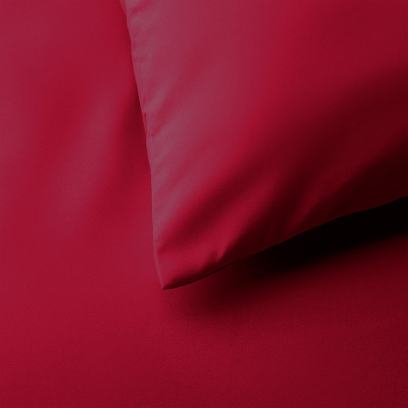 Microfiber Duvet Cover Set Set, Burgundy, Kingsize Duvet Cover + 2 Standard Pillowcases