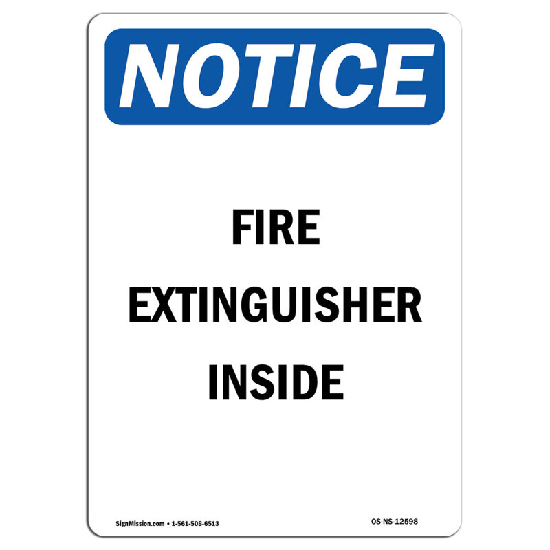 Fire Extinguisher Inside Sign