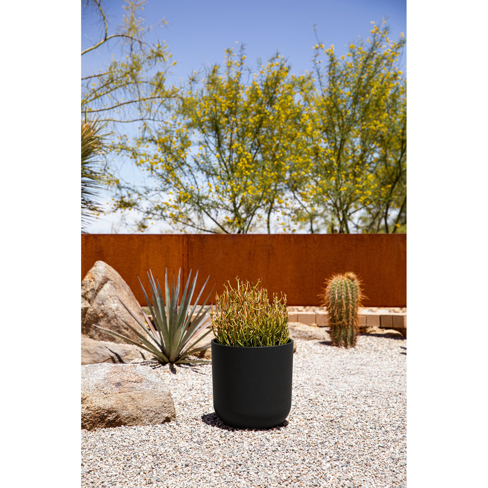 Mason Series Kona Planter, 1, Black, 10.25" H x 10" W x 10" D