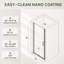 Porte de douche Cascada l 34-35,4 "x H 72" avec verre trempé 1/4 "6mm, noir mat-121870783