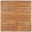 Table de salle à manger pliante en bois de teck massif 43,3 po x 43,3 po x 29,5 po