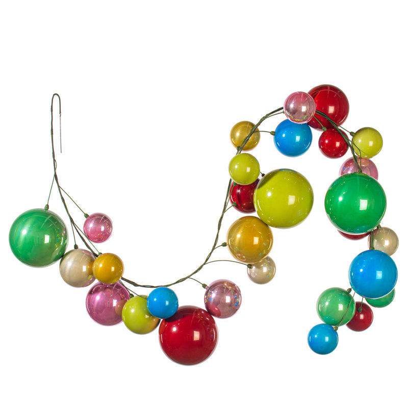  Guirlande 6 pi multicolore, Rose / vert / rouge / bleu / orange / blanc