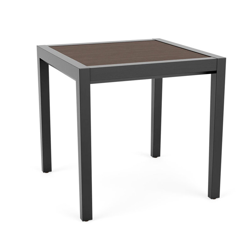 Brooklyn Earthen Twill End Table, Riftwood Walnut, Black