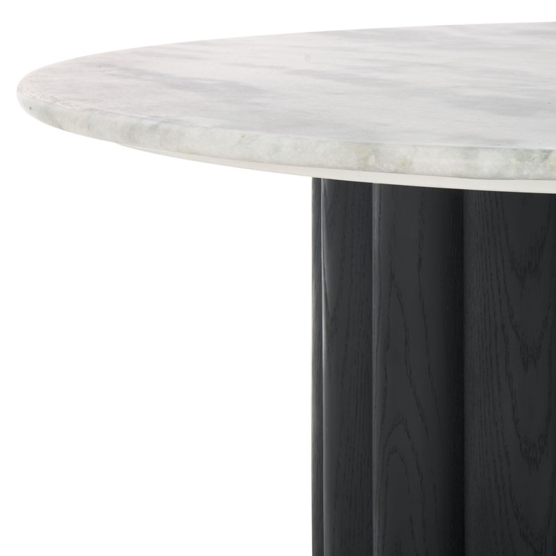 Table basse Poul, Noir, noir, noir, noir, Blanc