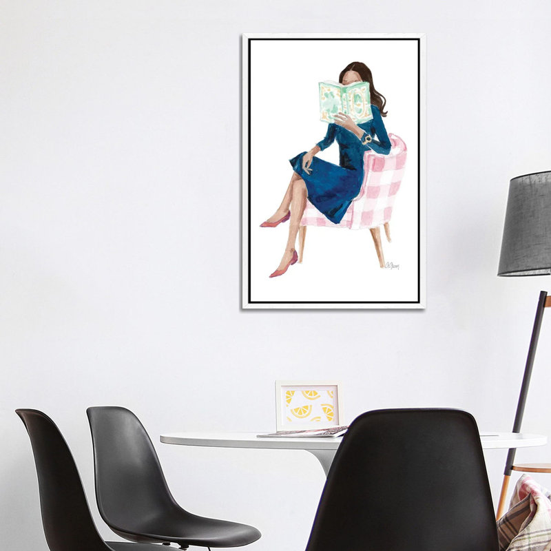 Pink Chair by Style Of Brush - Gallery-Wrapped Canvas Giclée on Canvas, 101.6 cm H x 66.04 cm W, White Framed
