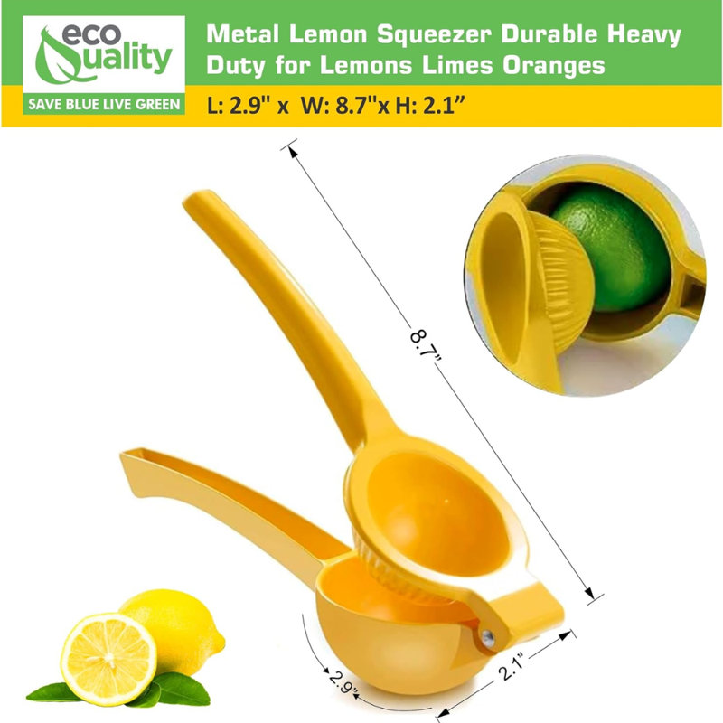  Presse-agrumes en métal jaune, presse-citron manuel, citron vert et orange, presse-agrumes portable (24)