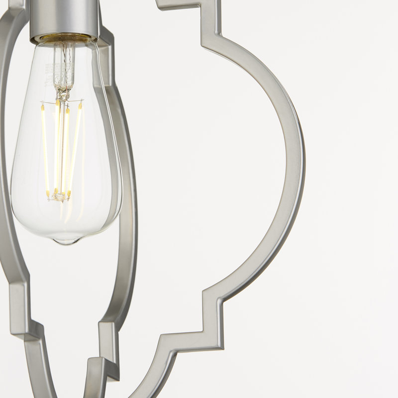 Luminaire suspendu géométrique à 1 lumière Dooley, Nickel classique