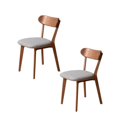 Modern Fabric Upholstered Wooden Dining Chairs, Farmhouse Kitchen Side Chairs