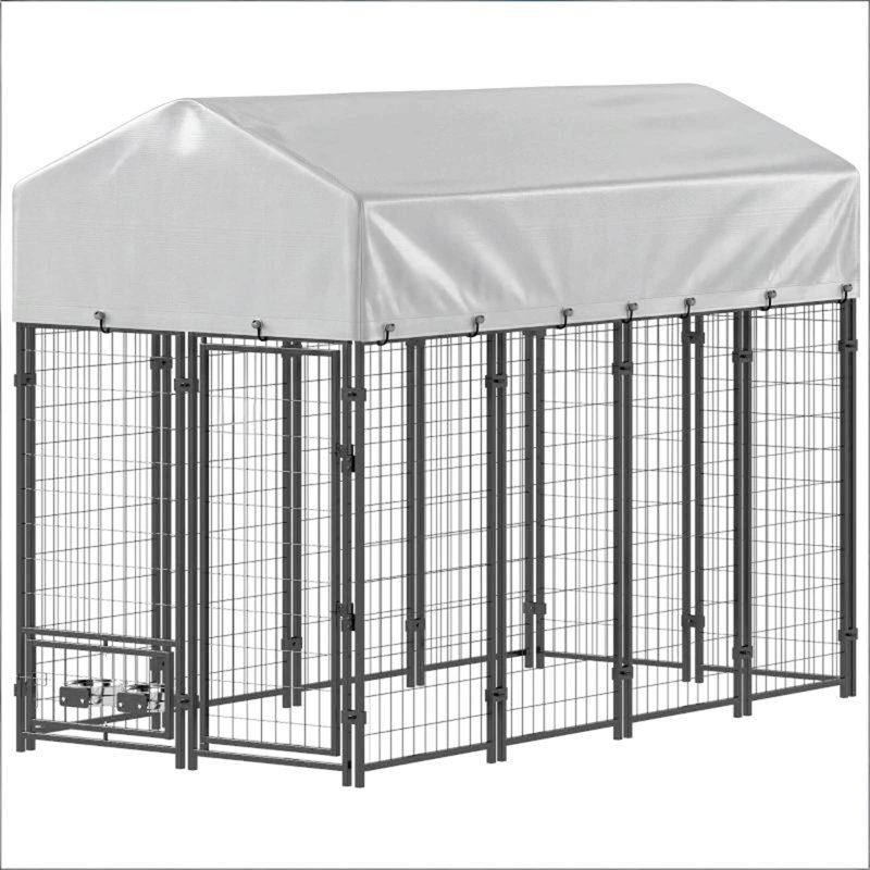 Chenil pour animaux, chenil d'extérieur, H 72 po x l 96,1 po x P 48 po