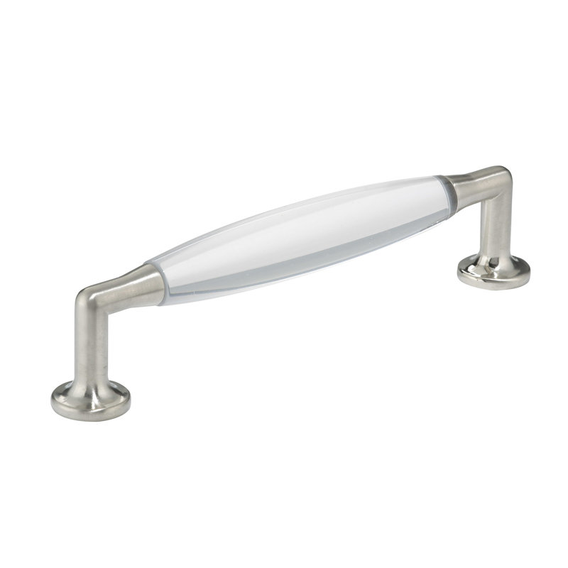 Poignée barre 6 5/16 po Inspiration, Transparent / nickel brossé