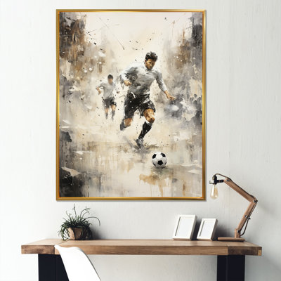 Rendez-vous de soccer gris minimaliste I