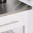 Kitchen Island with Stainless Steel Top, Open Shelves, and Drawers, Gray