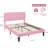 Queen Platform Bed Frame with Velvet Upholstered Headboard and Wooden Slats Support, Mattress Foundation/No Box Spring Needed-962680629-950660878