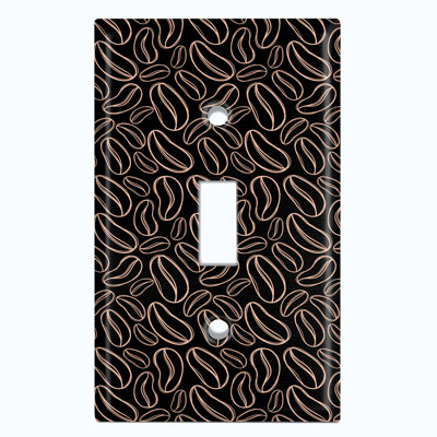 Patterned 1 - Gang Toggle Light Switch Standard Wall Plate