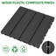 Carreaux de terrasse en bois et en plastique de 8,7 pi³ à bricolage, revêtement de sol extérieur emboîtable et imperméable pour patio-113947007