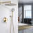 Wall Mounted Round Handheld Shower System With With Rough-in Valve-86770936
