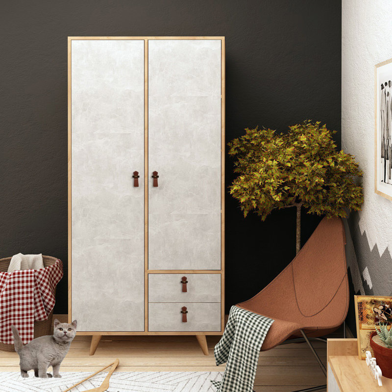 Blade 2 Door Wardrobe, Oak Grey