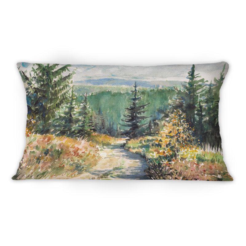 Coussin Little Road In Mountain Landscape