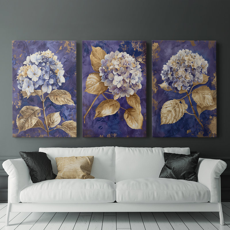 Floral Study  Series  LXXV  -Premium Gallery Wrapped Canvas Set -Ready to Hang, 27" H x 18" W x 1.2231" D