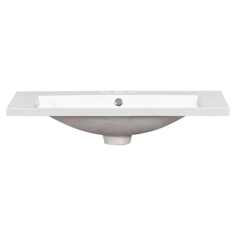 Plateau de meuble-lavabo moderne 30 pouces avec résine de qualité supérieure et 3 trous pour robinet Montague (seulement pour lavabo) Montague