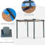Intempéries - Pergola de patio extérieur - Abri de cour en aluminium à auvent rétractable