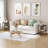 Round End Table Side Table with 2-Tier Storage Shelves(Set of 2)