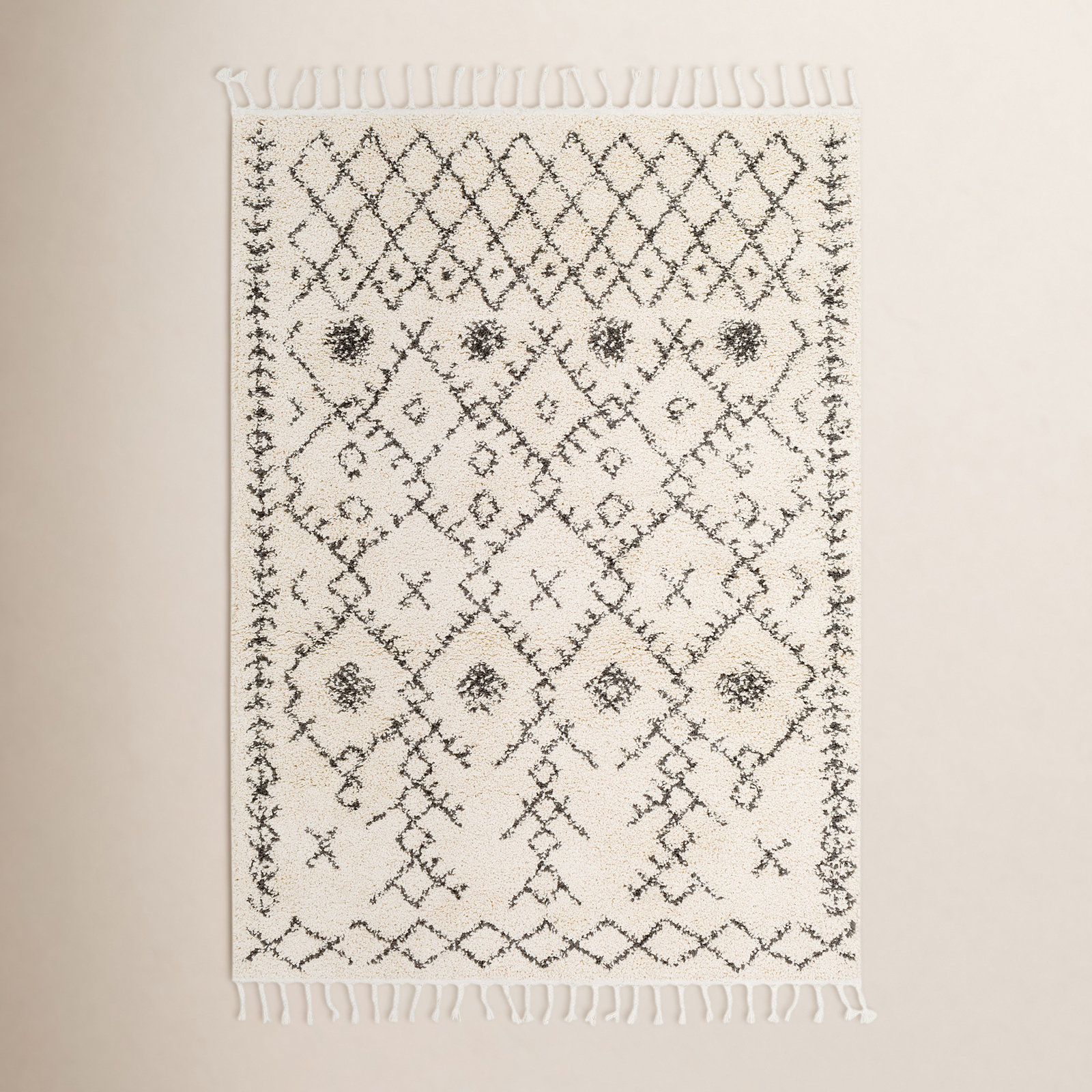 Mossy Charcoal/Beige Rug, Rectangle 9' x 12'