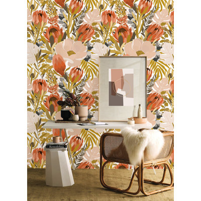 Protea Floral Peel and Stick Wallpaper