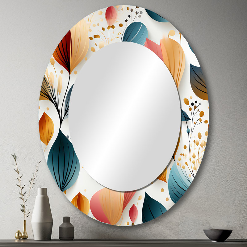 Miroir mural Botanical Pastel, H 43 po x l 33 po